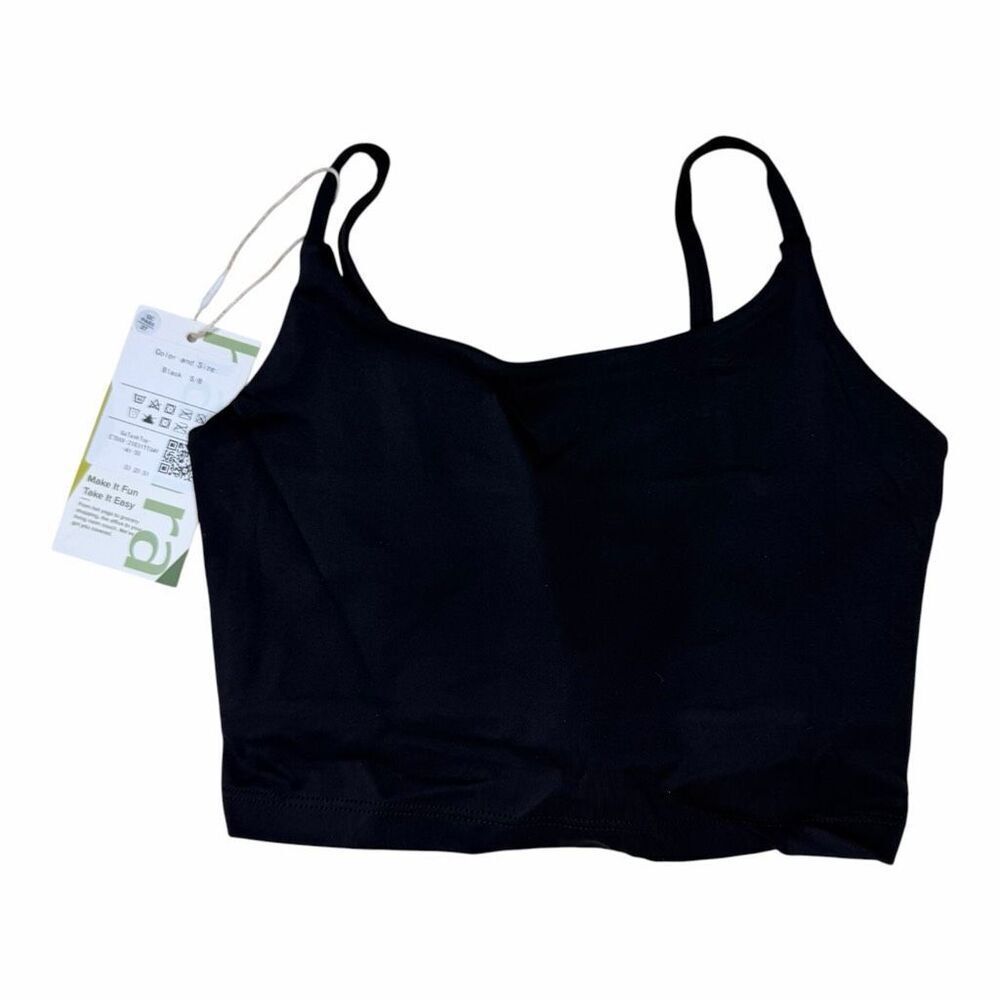NEW Halara Girls Seamless Strappy Tank Top Black Small 8